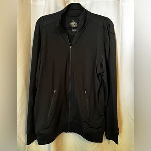 Club Pilates black zip-up jacket size large